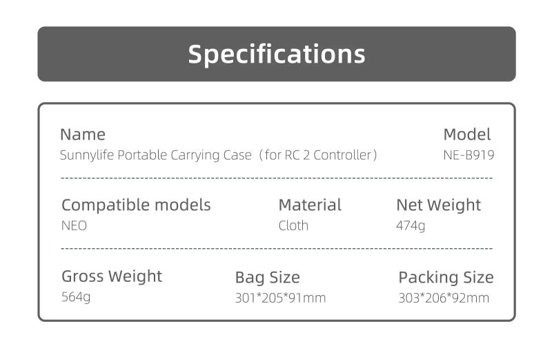 Description Picture 3 of itemFor DJI NEO Pouch For RC 2 Remote Control For DJI NEO Handheld Flight Camera Kit Pack For DJI NEO Protective Case