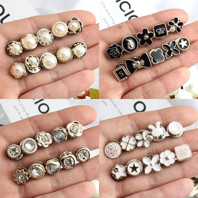 Description Picture 5 of item10/20pcs Button Brooch Prevent Accidental Exposure Buttons Brooch Pins Badge Cufflinks Button Detachable Button Clothes Decor