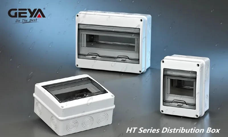 Description Picture 6 of itemGEYA 5Way Waterproof Distribution Box Circuit Breaker MCB Power Plastic Junction Wire Box IP65 Electrical Box