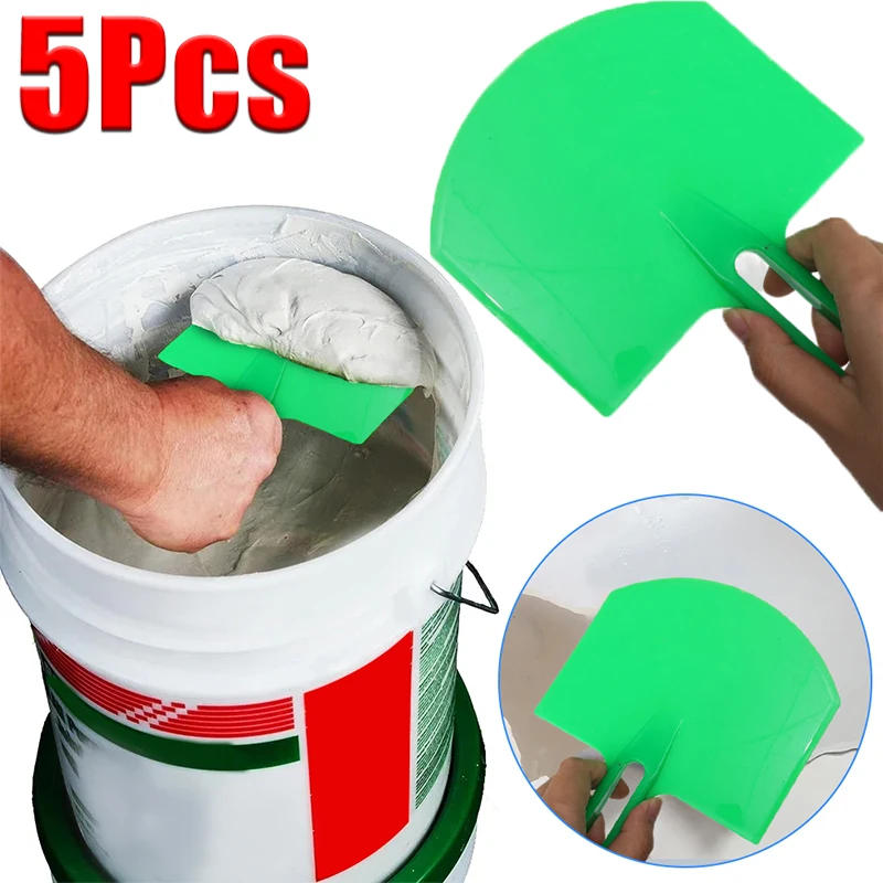 Description Picture 2 of item5/1pcs Curved Bucket Scoops Putty Knife Scraper Spackle Paint Drywall Finishing Plaster Scraping Decals Patch Construction Tools