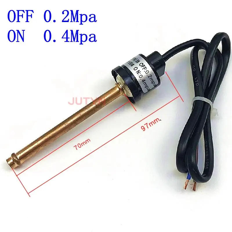 Description Picture 2 of itemR410A Air Conditioner parts OFF 0.2Mpa  ON 0.4Mpa Air Conditioner Refrigeration parts 2 Terminals/Wire Pressure Control Switch
