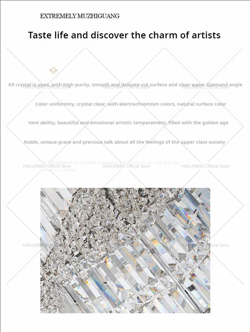 Description Picture 4 of itemEuropean Duplex Building Living Room Large Chandelier Villa Building Middle Floor Crystal Light Hall Post-Modern Light Luxury