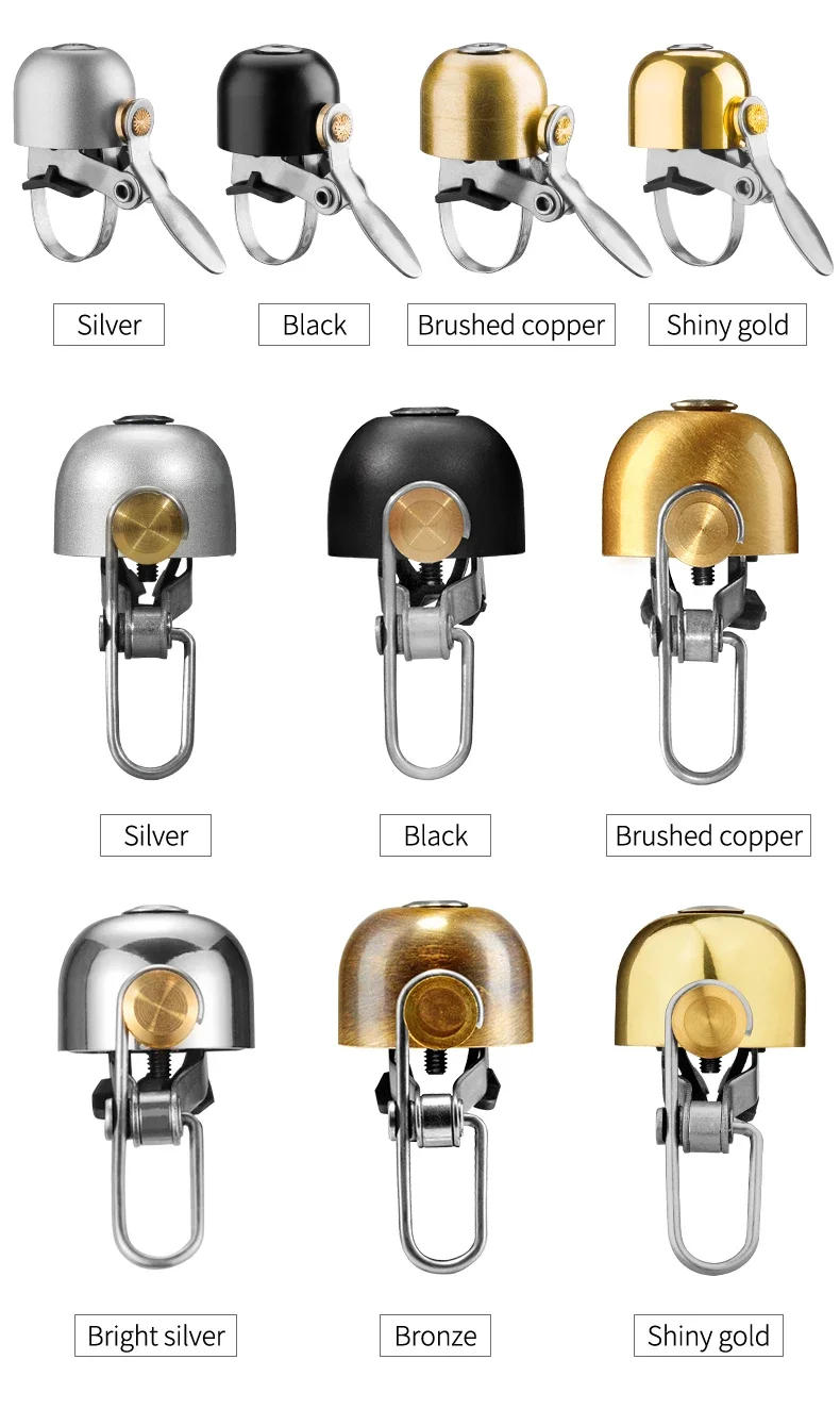 Description Picture 6 of itemROCKBROS Bicycle Vintage Brass Bell Ring Clear Sound Quality MTB Road Bike Retro Bell Cycling Children Horn Kid Bike Accessories