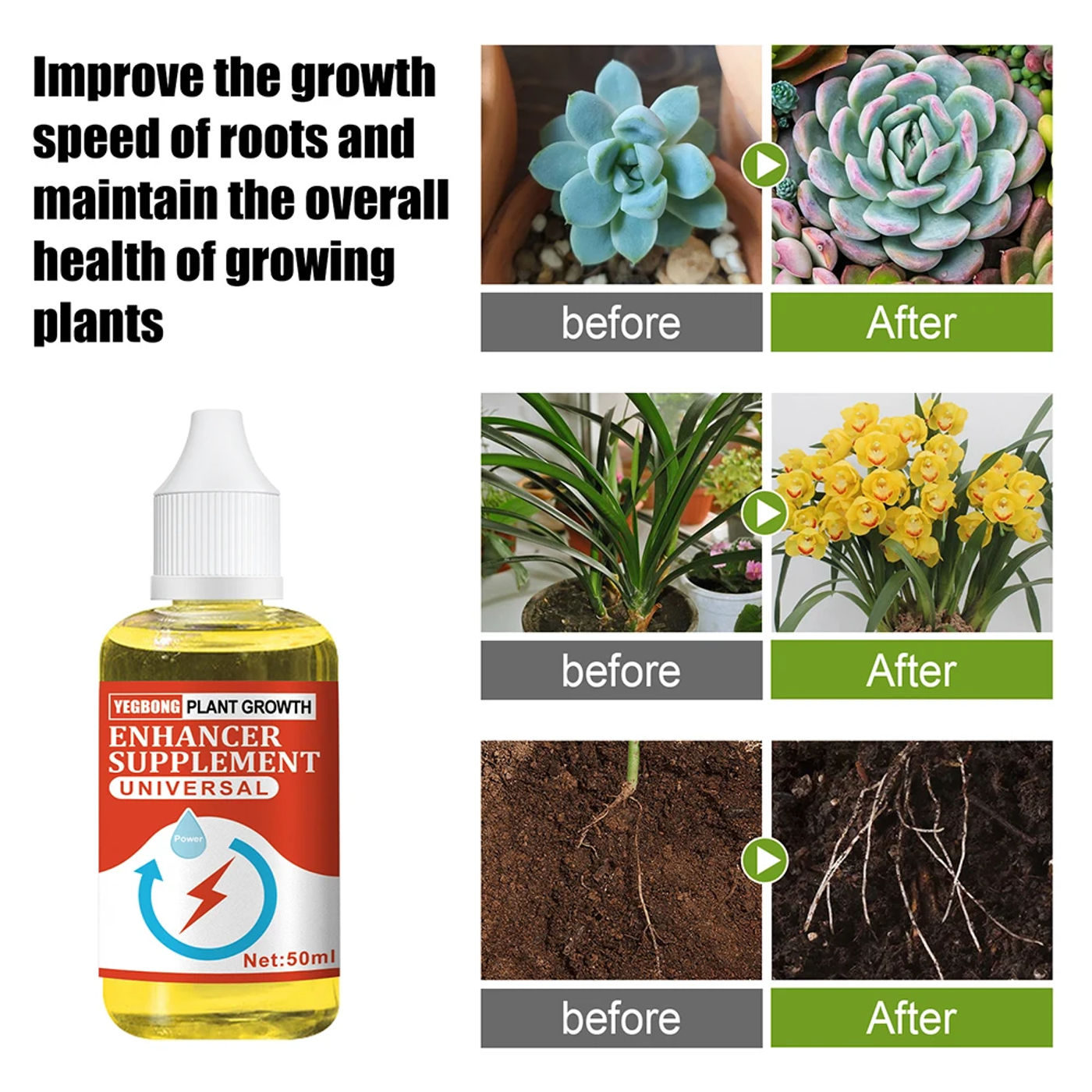 Description Picture 6 of item50ml Plants Nutrient Supplement Fertilizer Enhancer Blend Promotes Rooting Garden Supplies for Flower Plant Sapling Fruit Tree