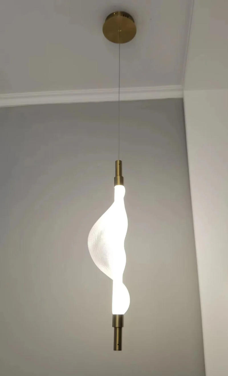 Description Picture 3 of itemItalian Restaurant Pendant Lamp Postmodern Cafe Living Room Designer Bar Art LED Chandelier Creative Long Strip Lighting Fixture