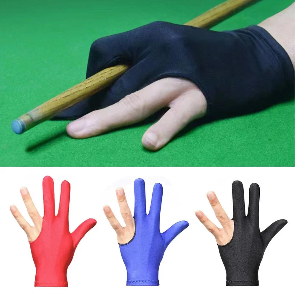 Description Picture 2 of itemHigh Quality Snooker Billiard Cue Glove Pool Left Hand Open Three Finger Accessory Fitness Accessories for Men and Women