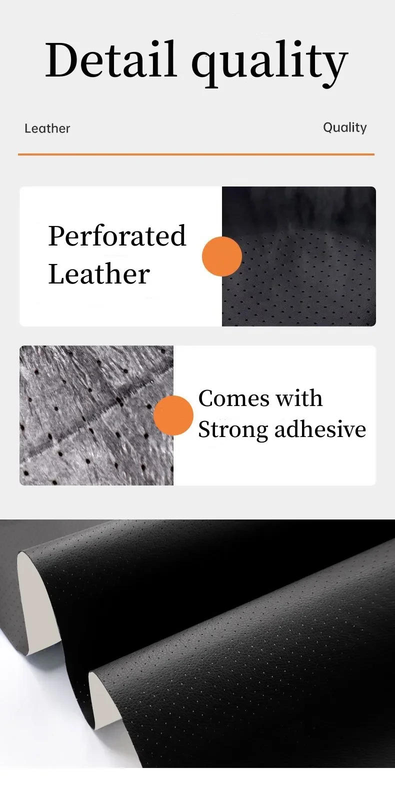 Description Picture 6 of itemSelf-Adhesive Leather Stickers Perforated Repair Sticker Patch for Car Seat Sofa Home Refurbishing Patches Faux Genuine Leather