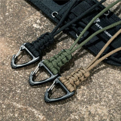 Parachute Cord Camping Hiking Triangle Buckle Outdoor Tools Paracord Key Ring Keychain Lanyard