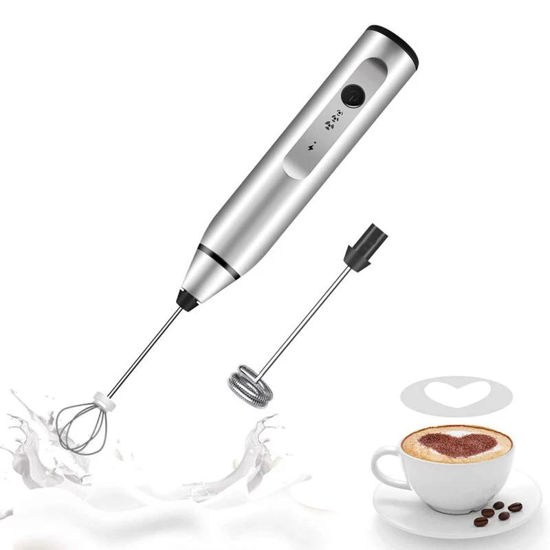 Description Picture 3 of itemPortable Electric Milk Frothers Wireless Rechargeable Handheld Blender Egg Beater with USB Mini Whisk Mixer for Coffee Cream