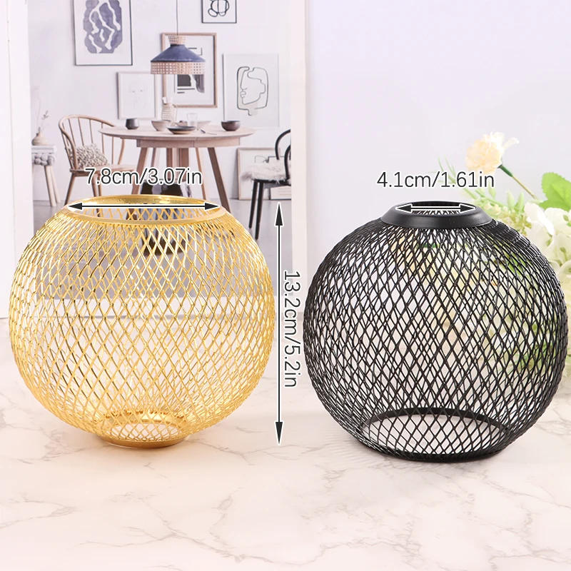 Description Picture 2 of item3Colors Hollow Out Metal Pendant Lamp Shade Cover Chandelier For Living Room Home Decoration Lighting Accessories 3Colors