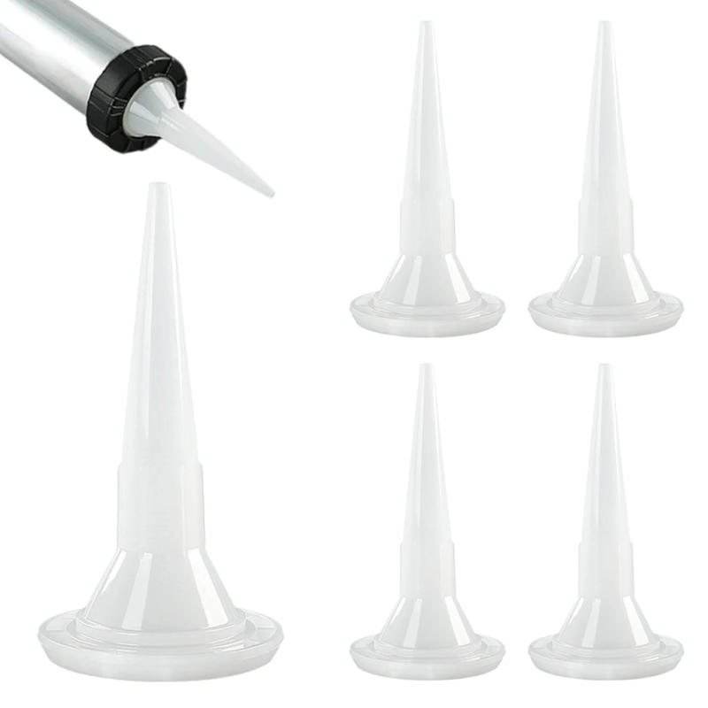 Description Picture 5 of item5pcs Plastic Glue Mouth Tip Mouth Caulking Nozzle Construction Tools For Soft Glue Structural Glue Power Tools Accessories