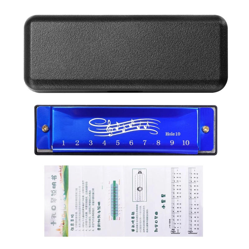Description Picture 6 of itemProfessional Blues-Harmonica 10 Holes Blues-Harp Diatonic Harmonica 20 Tones Mouth Organ For Adult Kid Beginner Teaching Gift