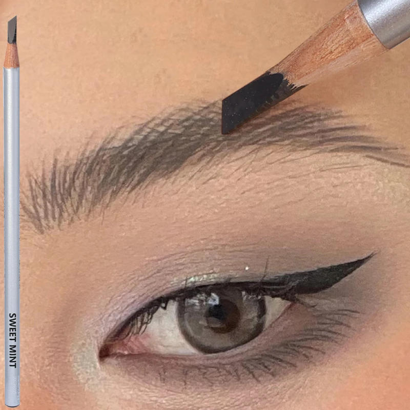 Description Picture 3 of itemWild Brow Eyebrow Pencil Matte Black Brown Natural Lasting Eyebrow Tattoo Tint Enhancer Waterproof Easy To Wear Brows Pen Makeup