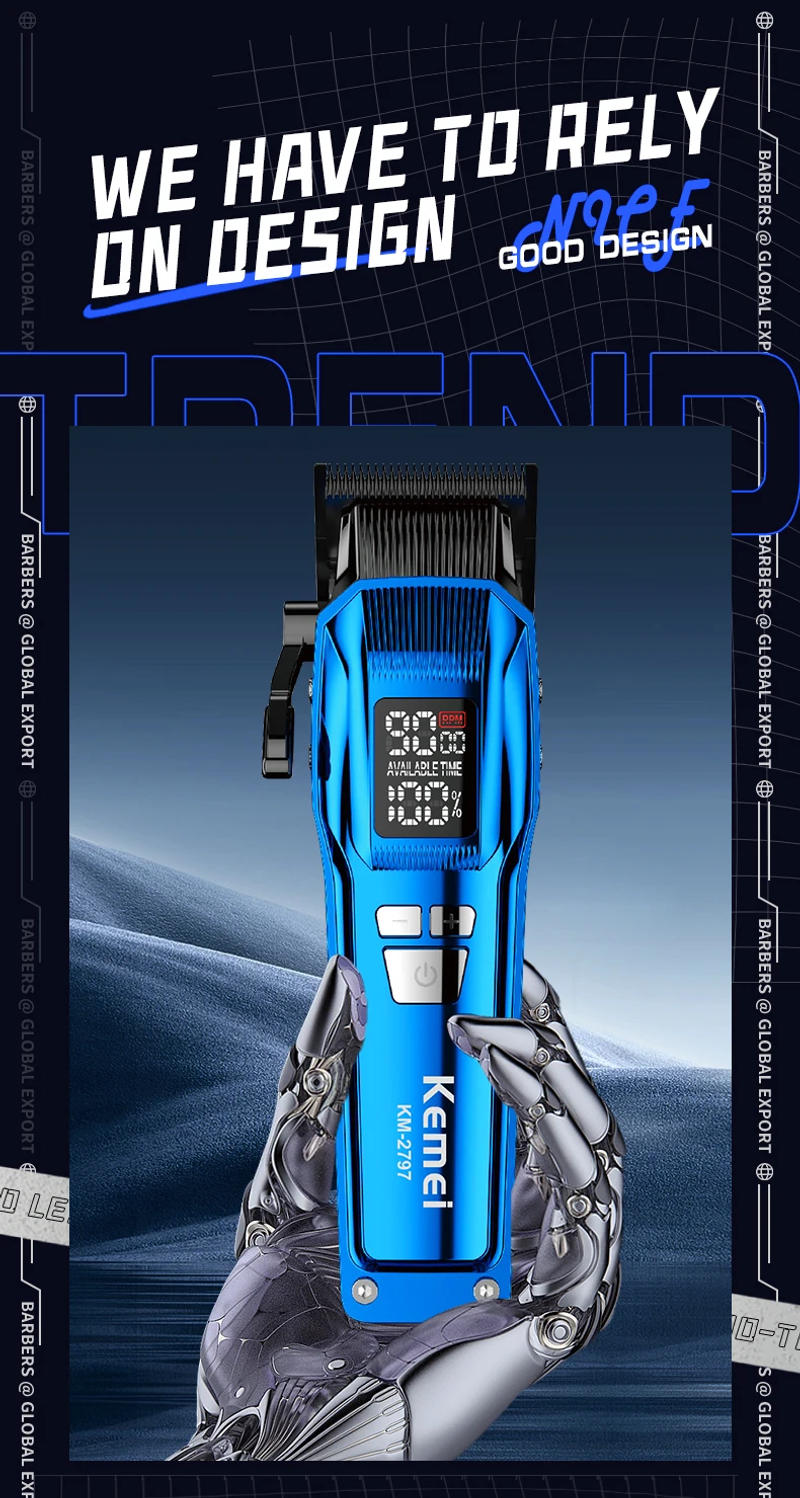 Description Picture 6 of itemKemei Professional Electric Hair Clipper Kit Rechargeable Hair Trimmer Shaver For Men USB Charging Beard Razor KM-2797 KM-1102