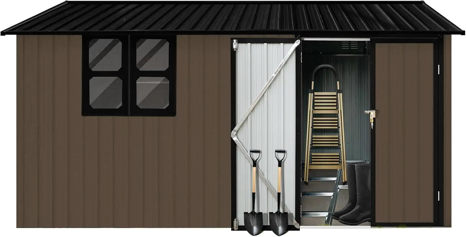 Description Picture 4 of itemStorage Shed, 10'x8' Metal Outdoor Storage Sheds & Outdoor Storage Clearance 8x10 for Backyard and Patio, Metal Shed for Tool