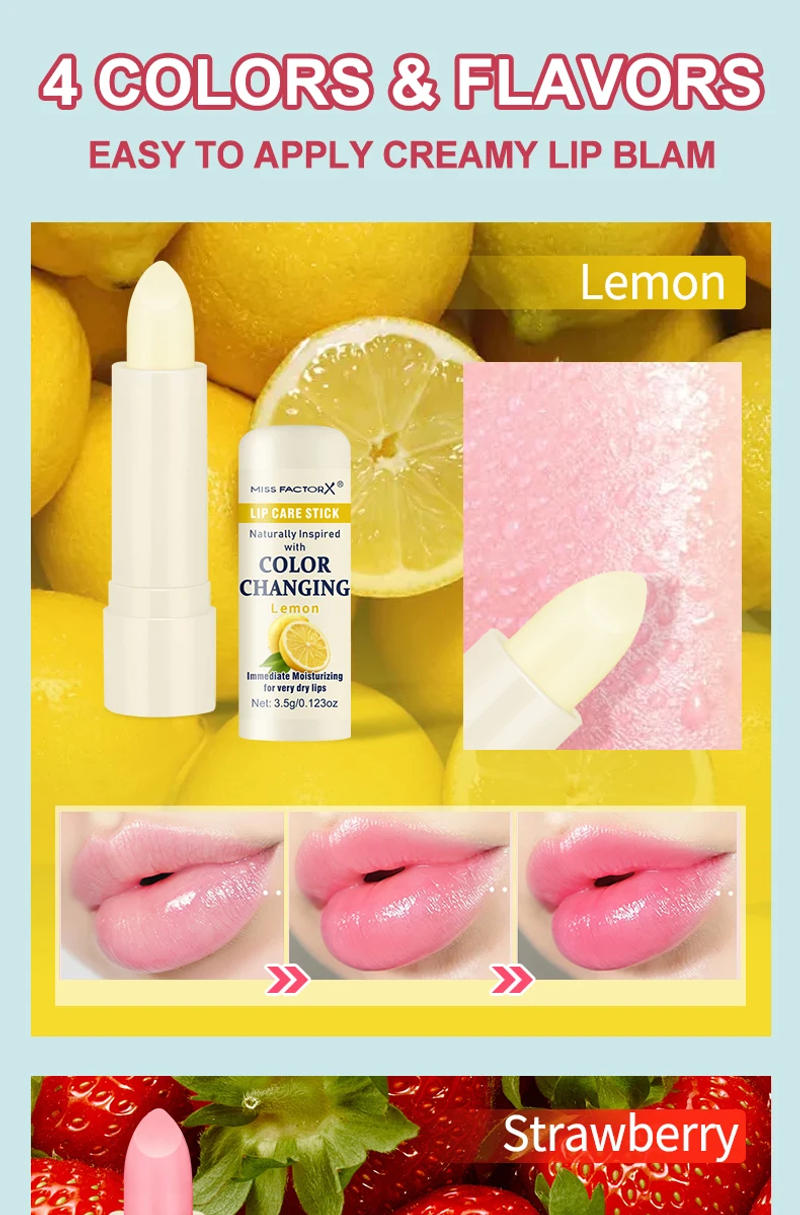 Description Picture 5 of item4-pack moisturizing and color changing lipstick - moisturizing lips, natural luster, and hue suitable for all skin tones