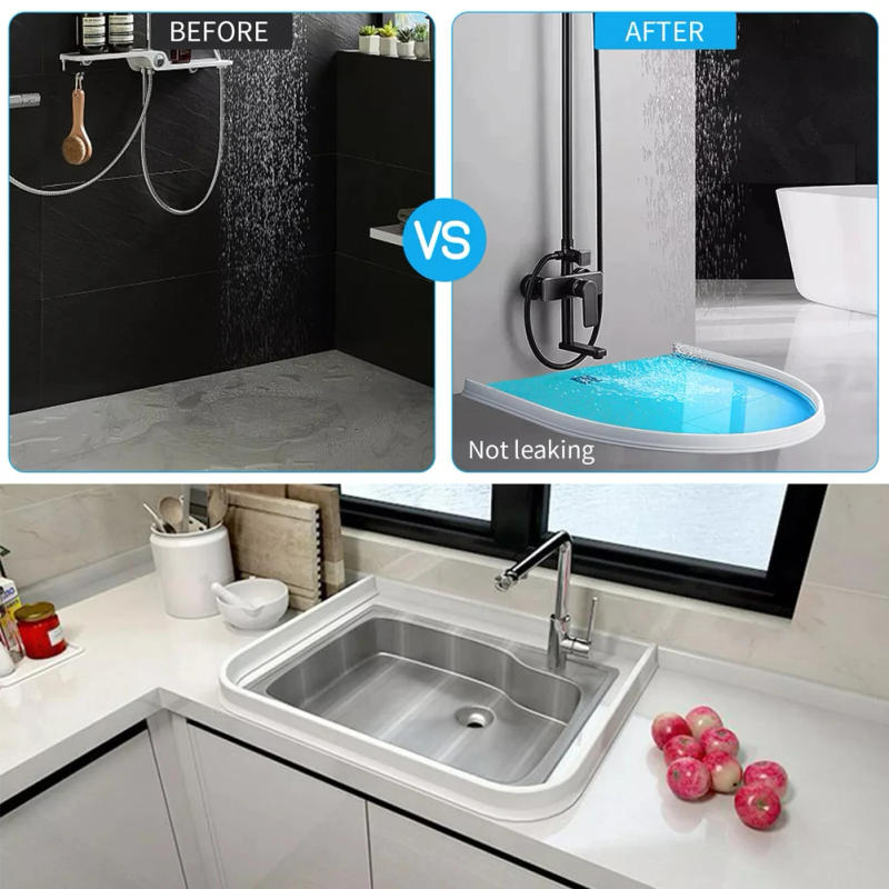 Description Picture 6 of itemBathroom Shower Water Stopper Rubber Retaining Strips Dry And Wet Separation For Shower Floors Trays Kitchen Sinks Doors