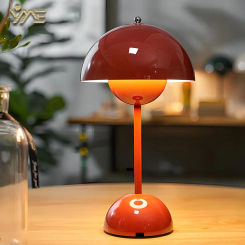 Flower Bud Mushroom Lamp Bedside Table Decoration Home Mood Light USB Rechargeable LED Desk Lamp Dimmable Touch Night Light