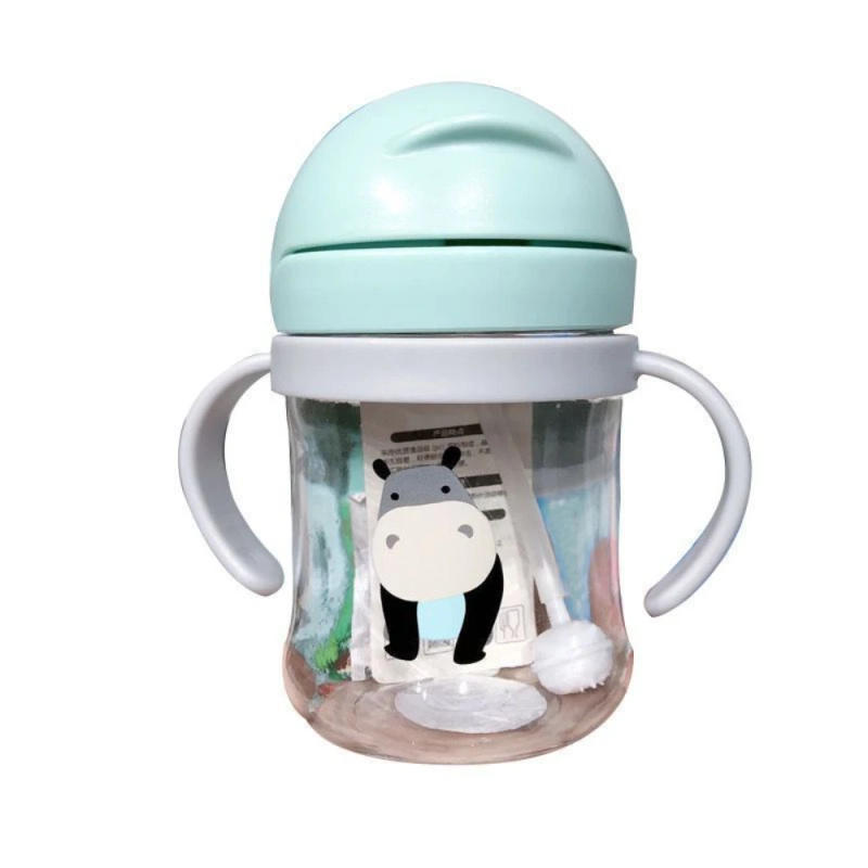 Description Picture 2 of item1pc Children's Cup, Cute Design Straw Cup With Scale, Kindergarten With Suction Ball, 250ml Capacity
