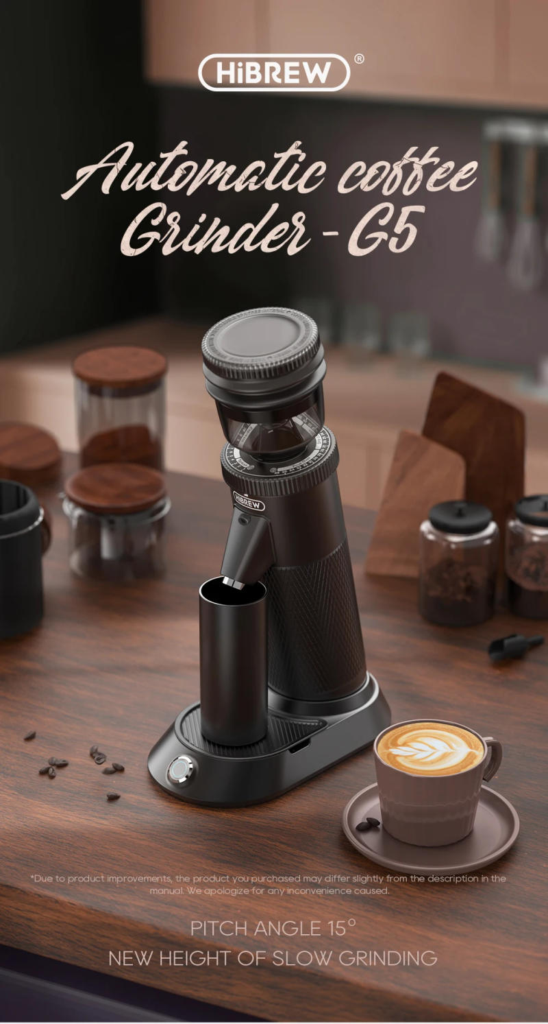 Description Picture 3 of itemHiBREW G5 40mm Conical Burr Electric Coffee Grinder Compact Portable Coffee Bean Mill Kitchen for Espresso Turkish Coffee