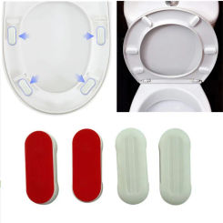 4pcs Toilet Seat Bumper Cushion Bathroom Accessories Protection Pads Non-slip Gasket Replacement Hardware Fitting Parts