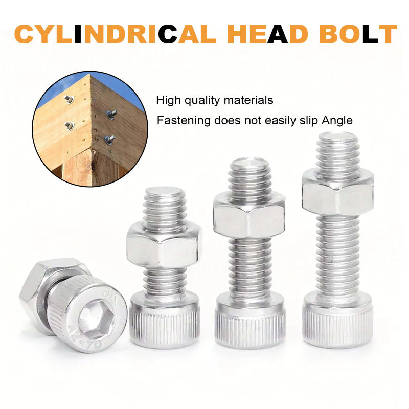 Description Picture 5 of item304 Stainless Steel Hexagon Head Bolt And Nut Series Kit, Hexagon Socket Cap, Bolt Set With Wrench, M3/4x5/10/14mm Total 156Pcs