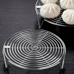 1Pc Stainless Steel Steaming Rack Multi-function Pot Steaming Dumplings Egg Grill Kitchen Tableware Cooking Tableware Stand