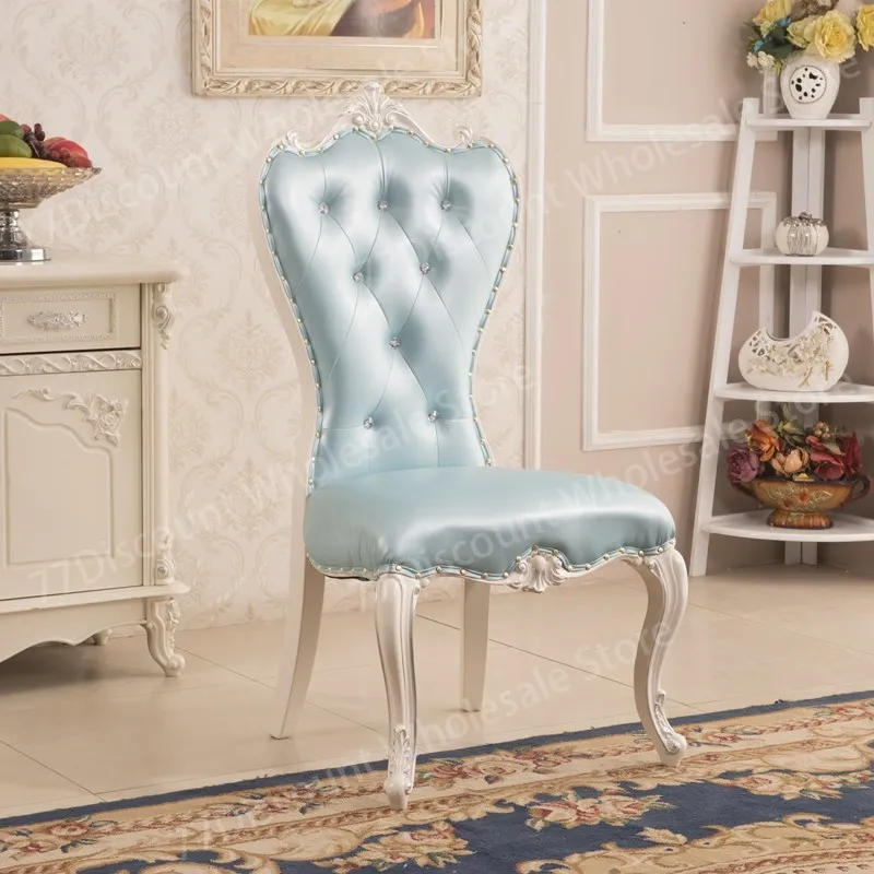 Description Picture 5 of itemLeather Beautiful Dining Chairs Nordic Luxury Designer Living Room  Free Shipping Muebles Para El Hogar Home Furniture