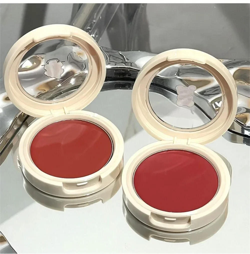 Description Picture 6 of itemMonochrome Red Blush Cream Face Mineral Pigment Peach Nude Pink Matte Natural Mud Blusher Brighten Lasting Cheek Rouge Cosmetic