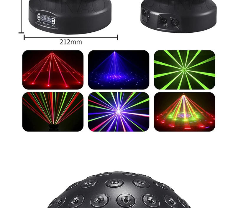 Description Picture 4 of itemNew Arrival 37 Eyes Disco Laser Lights Dmx RGB Dj Professional Stage Lighting for Home Party Dance Moving Head Projector