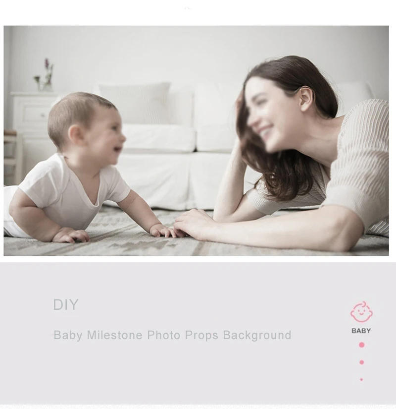 Description Picture 2 of itemBaby Milestone Photo Props Background Blankets Newborn Photography Props Cloth Calendar Boy Girl Photo Accessories