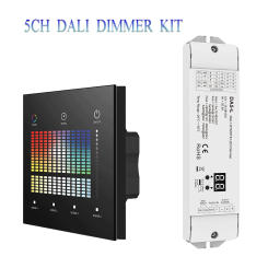 5 CH Constant Voltage DALI LED Dimmer DC 12V 24V 36V 48V With Digital Display Push Switch Dimming DT8 DALI Touch Panel Master