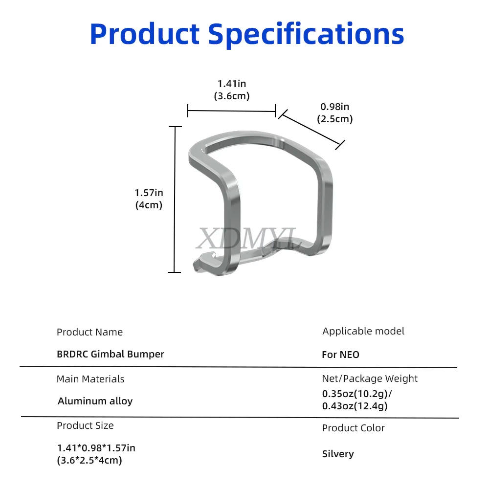 Description Picture 2 of itemAluminum Alloy Gimbal Bumper Guard For DJI Neo Camera Anti-Collision Lens Protection Bumper Bar Bracket Drone Accessories