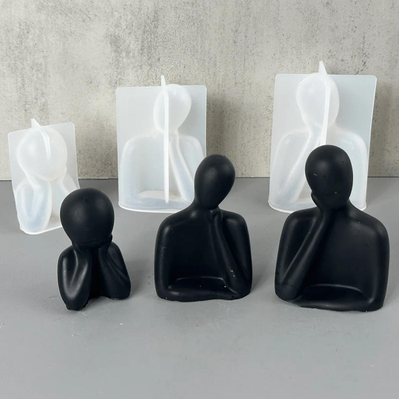 Description Picture 2 of itemDIY Family Statue Silicone Mold Art Abstract Ornament Plaster Epoxy Resin Concrete Mould Candle Making Molds Handmade Crafts