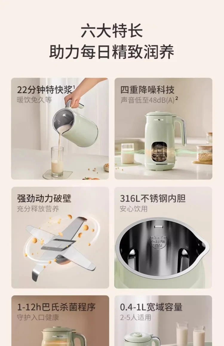 Description Picture 3 of item220V Joyoung Soymilk Maker Automatic Multifunction No Cook No Filter Blender for Home Use AD