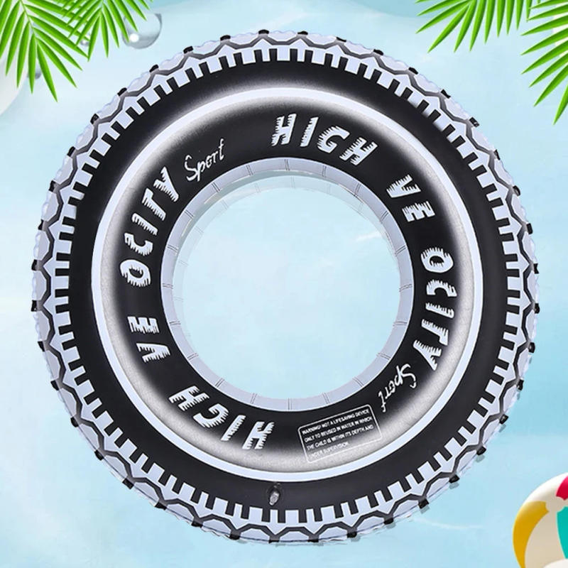 Description Picture 5 of itemSwimming Pool Floating Rings Tire Pattern Leakproof Inflatable Swim Ring Pool Rings Air Mattresses Swimming Pool Accessories