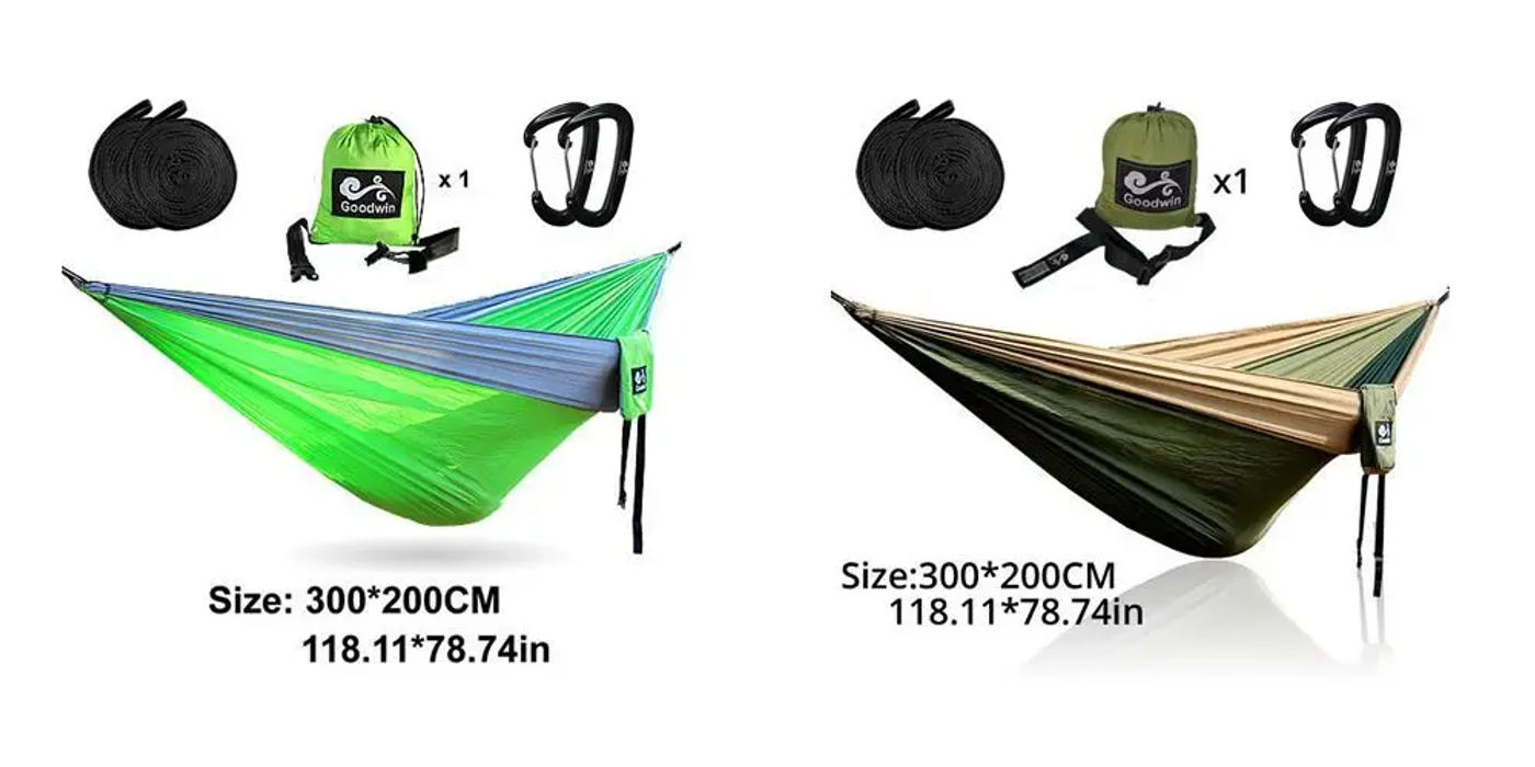 Description Picture 5 of itemUpgrade Camping Hammock Outdoor Tourist Hanging Hammocks Portable Parachute Nylon Hiking Hammock For Backpacking Travel