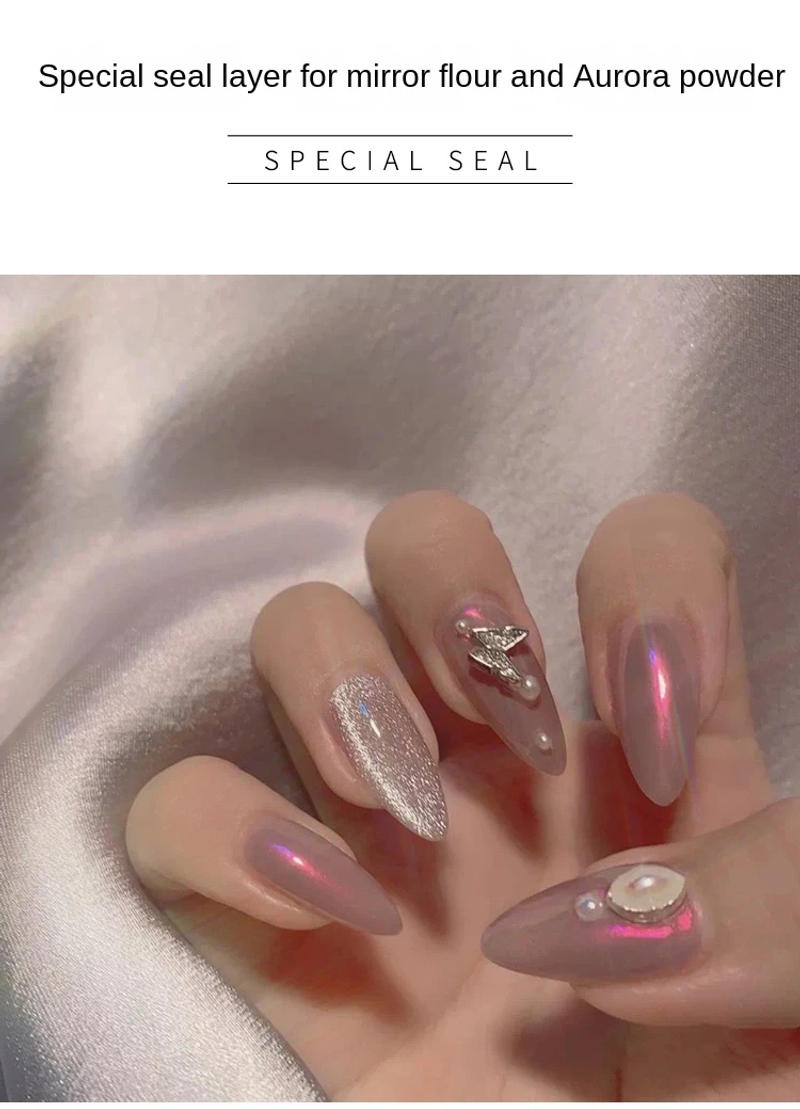 Description Picture 5 of itemAnnies Hot Sale15ml Magic Mirror Powder Top Coat Gel Polish Soak off Gel Nail Top Coat