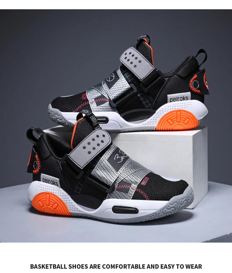 Description Picture 4 of item2024 New Children's Basketball Shoes For Boys Girls Non-slip Kids Sport Shoes Lightweight Outdoor Sneakers Trainers Footwear