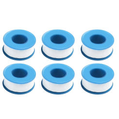 6pcs PTFE Silicone Sealing Tape 16mm X 0.1mm X 20m For Plumbers Mechanics Contractors For Water Air Gas Lines Home Improvement