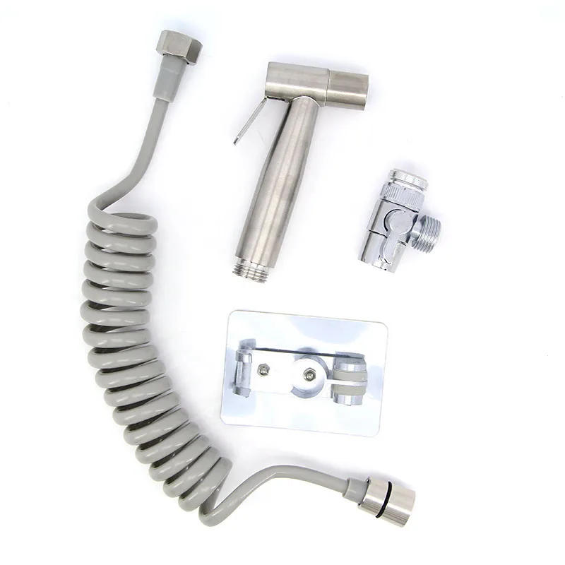 Description Picture 4 of itemSelf Cleaning stainless Sprayer Gun Hand Toilet Bidet Shower Head Holder Handheld Faucet 2m 3m water value hose set Bathroom n