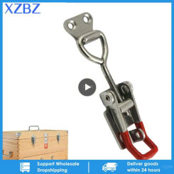 Lever Handle Lock 4001 Stainless Steel For Tool Box Sliding Door Toggle Latch Catch Adjustable Accessories Tools Toggle Clamp