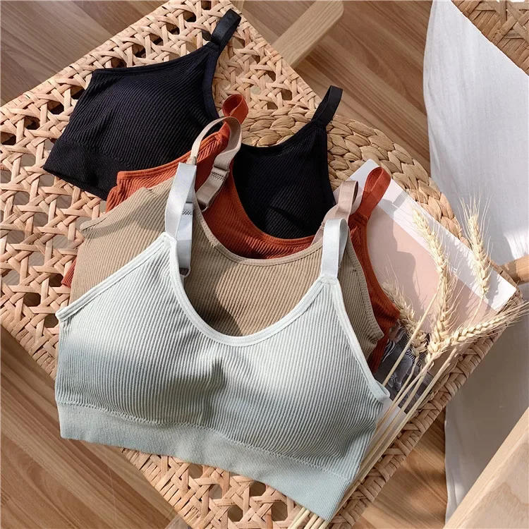 Description Picture 4 of itemWomen Sexy Wireless Bralette Seamless Bra Padded Sleep Tops U-Shaped Back Sports Tube Top Breathable Crop Lingerie Underwear