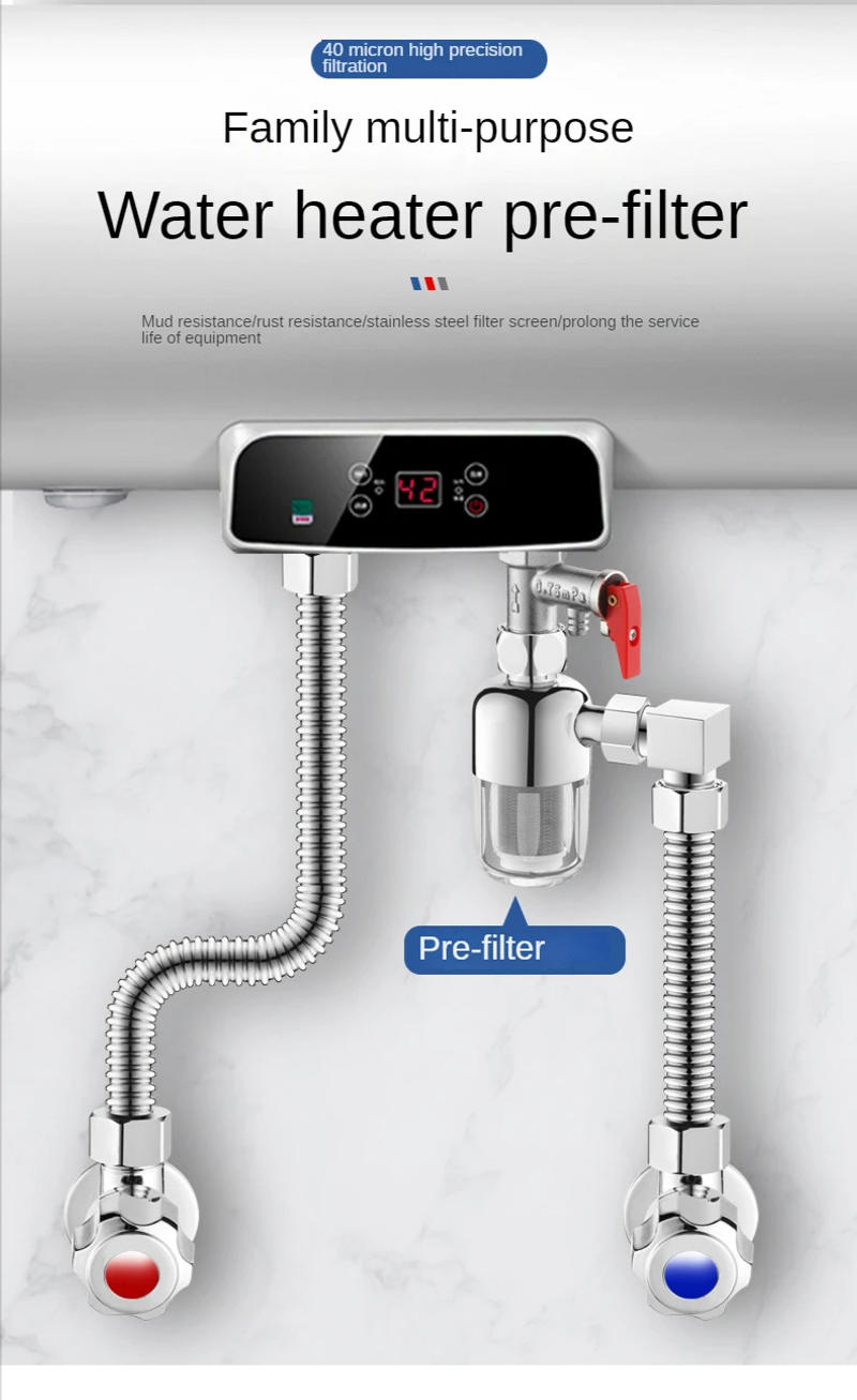 Description Picture 5 of item316 Stainless Steel Filter Front Filter Household Inlet Tap Water Shower Anti-Scale Purifier Filter Drinking Water