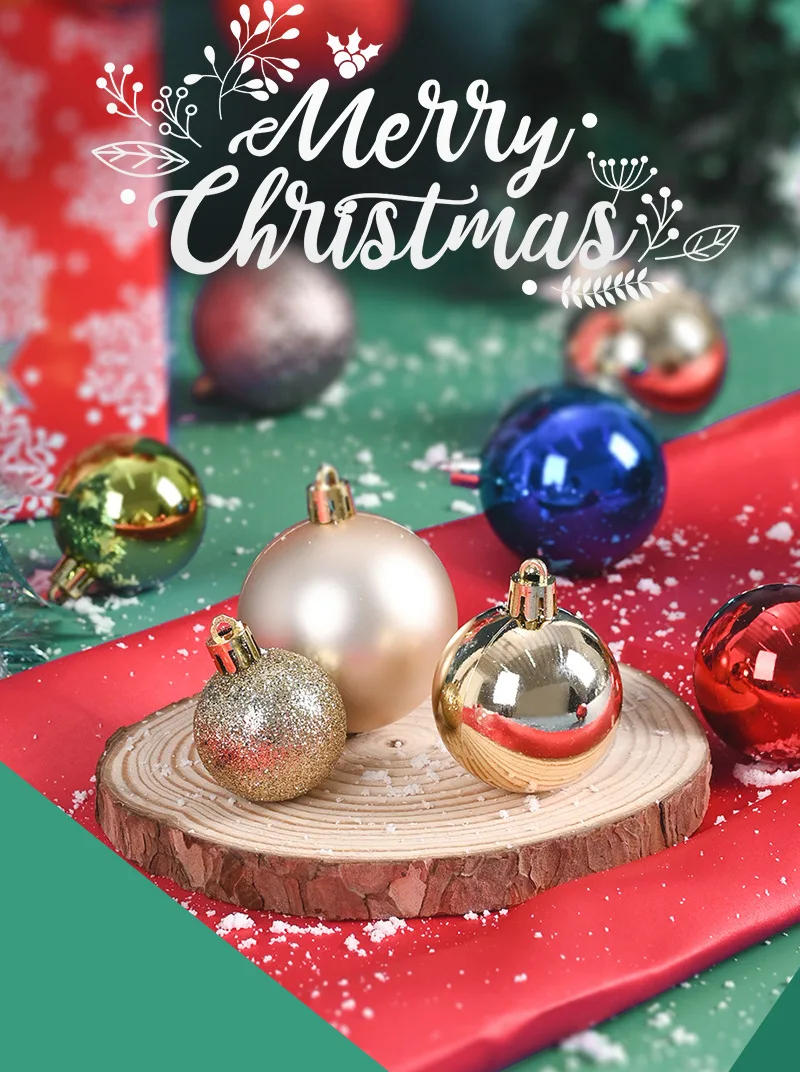 Description Picture 2 of item24pcs 3cm Christmas Balls Christmas Tree Ornaments Ball Xmas Hanging Tree Pendants Home Party Christmas Tree Decor  Home Decor