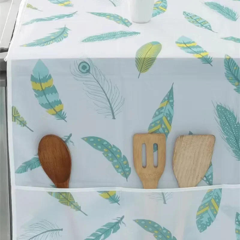 Description Picture 5 of itemRefrigerator washing machine cover cloth dust cover oil proof household storage refrigerator cover cover towel