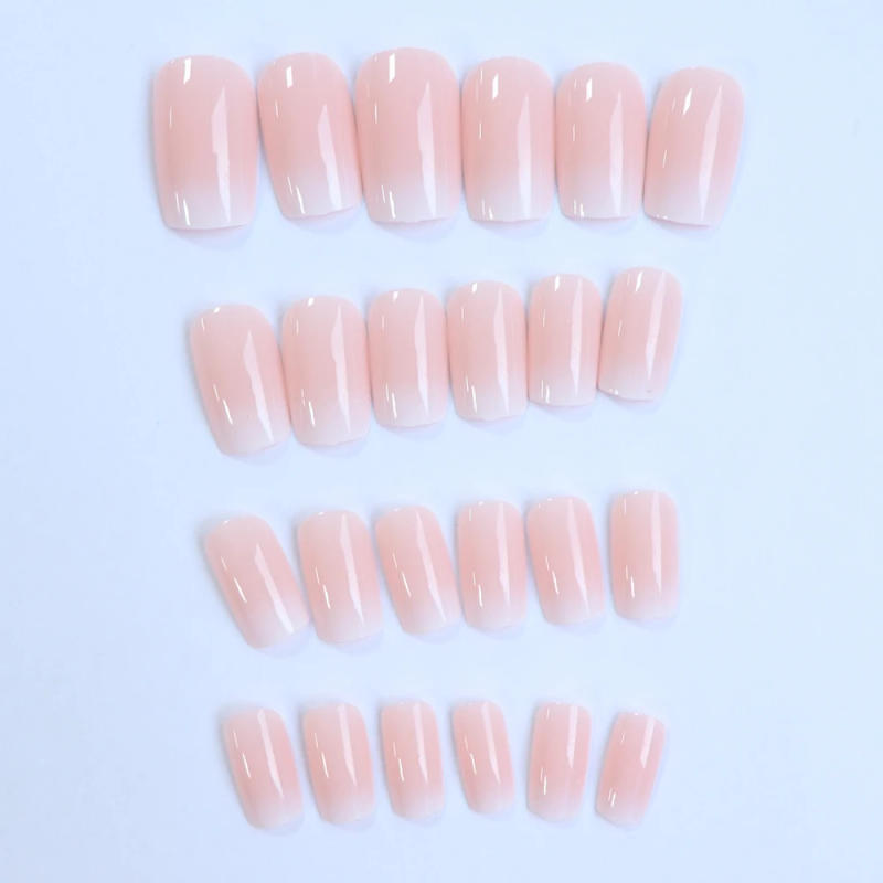 Description Picture 3 of itemARTAUG 24pcs Glossy Pink Press On Nails Medium Square Fake Nail Elegantstyle False Nail Full Cover Fake Nail For Stylish Women