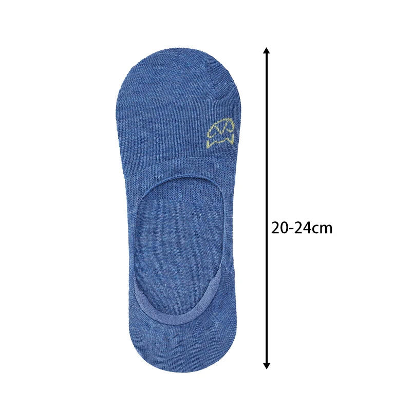 Description Picture 2 of item5 Pairs Summer Women Thin Invisible Boat Socks Set  Short Shallow Mouth Silicone Non Slip Embroidery Crew Cute Sock Slippers