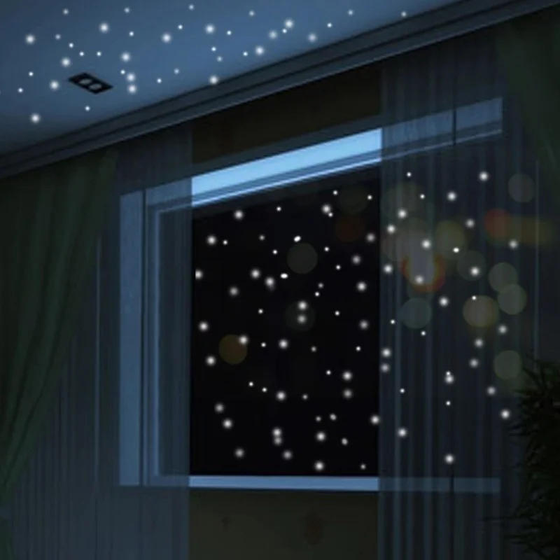 Description Picture 3 of item407pcs Luminous Wall Stickers Wall Decor Glow In The Dark Star Vinyl Sticker for Kid Room Creative Fluorescent Party Decoration