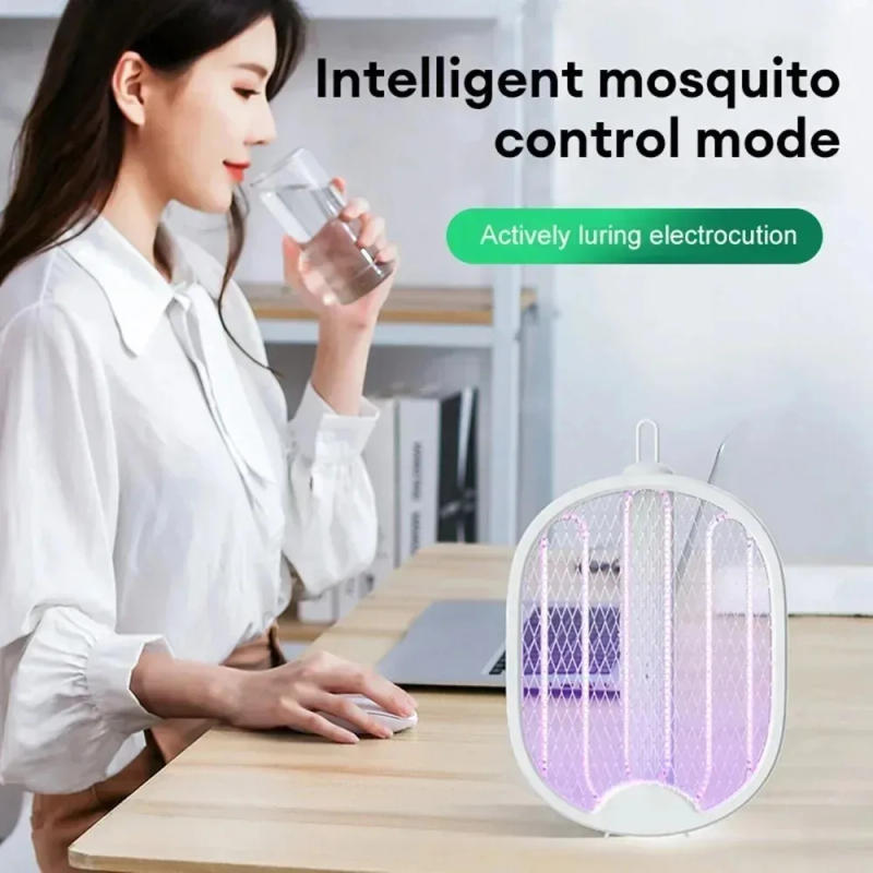 Description Picture 6 of itemFoldable Electric Mosquito Killer Fly Swatter Trap USB Rechargeable Mosquito Racket Insect Killer with UV Light Bug Zapper 3000V